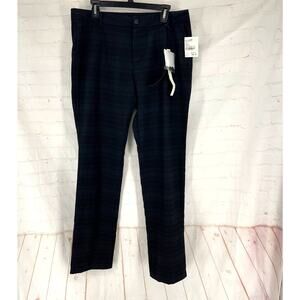 Kai-aakmann navy blue plaid trousers